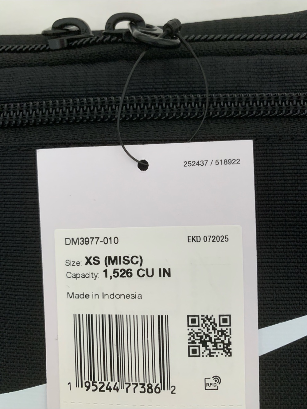 NWT Nike Brasilia 9.5 Extra Small Duffel Bag Black - Picture 2 of 7